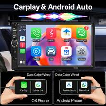 7 Inch Car Radio 2Din MP5 Multimedia Player Touch Screen FM ISO Power AUX Input Bluetooth USB Mirror Link Auto Radio Double DIN - Excluding SWC and Rearview Camera - View 2