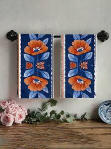 2条/4条装波西米亚风图案厨房毛巾，波西米亚风图案浴室毛巾，波西米亚风户外派对毛巾，波西米亚风家居装饰，波西米亚风厨房装饰，现代风格，速干，超柔软超细纤维材质，长方形，15.75英寸*23.62英寸/40*60厘米数码印花图案，适合户外派对装饰，波西米亚风节日礼物 - 彩色 - 查看 6