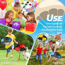 OJYUDD 10 Pack Parachute Toy For Tangle Free Figures Parachute Throwing Flying Toys Parachute For BoysGirls Indoor And Outdoor Gift Party Favors 5 ColorsFull Of Fun - 如圖所示 - 查看 6