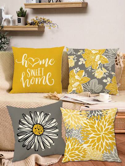 2/4pcs Geometric Print Square Pillow Covers, Bohemian Pattern Pillow Shams (Pillow Insert Not Included), Soft Fabric, Home Decor For Living Room, Bedroom, Sofa, Car, All Season, Holiday Gift