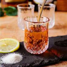 6pcs 200ML Compact Cute Stylish Heat-Resistant Transparent Glass Cups, Suitable For Espresso, Juice, Tea And Various Occasions - Clear - View 3