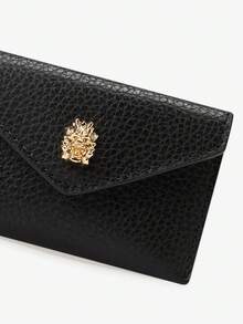 Michael Kors 小巧翻盖真皮手拿包，时尚百搭新款日常零钱包 - 黑色 - 查看 3