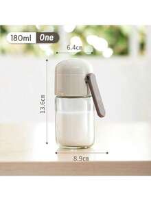 1 件厨房玻璃盐瓶容器，家用防潮密封香料罐，方便透明的盐研磨器分配器，用于盐、胡椒、辣椒粉和其他颗粒调味料