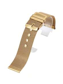 0.4mm Ultra-Thin Stainless Steel Milanese Watch Band, Fashion Minimalist Style Suitable For Summer Daily Wear, Fits Various Watch Models, Can Be Used As Graduation, Birthday, Holiday Gift, Quick Release Design, 20mm 22mm - Gold - View 8