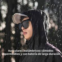 Gafas inteligentes Bluetooth con micrófono y altavoz integrados,  inalámbricas inteligentes unisex, adecuadas para deportes/uso al aire libre, admite control por voz, diseño unisex.Compatible con sistemas iOS y Android. - Negro - Ver 7
