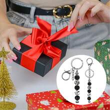 1/3/6/12/24/36 Beaded Keychain Strips, Zinc Alloy Blank Beaded Keychain DIY Accessory Set, Suitable For Pendant/ Jewelry/ Gift Making - One Size - View 12