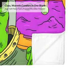 Soft Cartoon Blanket Comfortable Multi Function Plush Throw Cozy Bedding Essentials For Home Sofa Bedroom Gift - 彩色 - 查看 8