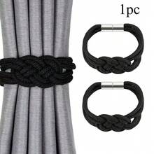 1pc Smooth Surface Curtain Tie Back, Chinese Knot Design, Luxury Decorative Hook, Easy Installation, Suitable For Bedroom - Multicolor - View 4