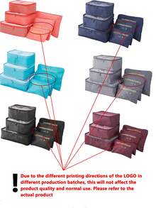 6/7件套行李收纳袋，旅行箱打包袋，鞋袋，衣物内衣收纳袋，男女通用 - 彩色 - 查看 10