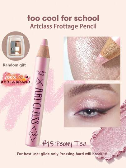 Too Cool for School Artclass 15 Peony Brown Matte Eyeliner Pencil, Creamy Powder Texture, Lightweight Application, Buildable, Long-Lasting & Smudge-Proof, Breathable & Pigmented, Skin-Friendly Formula, Twist-Up Precise Tip, 1.1g/0.03oz, Korean Makeup