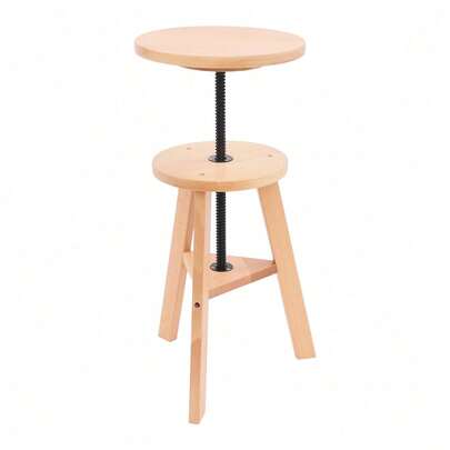 Adjustable Round Painting Stool, Wood Color Painting Stool,  48-65.5cm/18.9-25.79 In Height-Adjustable, Painting Stool Floorstanding For Drawing, Schools, Offices, Galleries, Kitchens, Studios, Architectural Studios, Homes