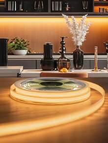 Tira de luz LED COB - Alimentada por USB, autoadhesiva y recortable, control táctil - Mantenga presionado para ajustar el brillo, 3 temperaturas de color disponibles, adecuada para gabinete, iluminación de cocina, iluminación trasera de TV, decoración de dormitorio DIY para el hogar - Multicolor - Ver 5