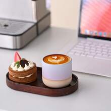 Macaron Ombre Ceramic Latte Cup - Soft Color Block Coffee Mug Suitable For Home And Office - Multicolor - View 4