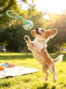 Durable Knotted Ball Pet Toy, Suitable For Small, Medium And Large Dogs, Promotes Interactive Play And Exercises - Multicolor - View 2