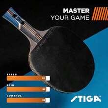 STIGA Nitro Performance Ping Pong Paddle - 6-Ply Light Blade - 2mm Premium Sponge – Flared Handle For Exceptional Grip - Performance Table Tennis Racket For Serious Play - Nitro - Xem 6