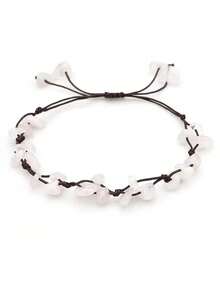 Handmade Beaded Stone Bracelet, Yellow Quartz, Rutilated Quartz, Amazonite, Crushed Stone Jewelry For Women - Bracelet - View 16