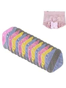 8pcs Reusable Sanitary Pads - 7.9*9 Inch Graphene Sanitary Napkins With Wings, Washable Cloth Pads For Postpartum, Period Panties, Ideal Christmas Gift, Postpartum Essentials - Multicolor - View 3