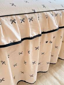 水洗棉质印花床裙，舒适柔软，不褪色，不起球，不缩水，多种尺寸可选，适合居家卧室、客厅、户外旅行，四季皆宜。 - 彩色 - 查看 6