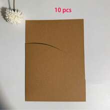 10Pcs Pocket-Style Wedding Invitation Envelope, 5x7 Inches, High-Quality Paper, Suitable For Engagements, Baptisms, Birthdays, And More – Multiple Pockets, Versatile DIY Invitation Envelope, Wedding Gift - Multicolor - View 9