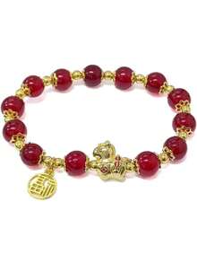 2026 Year Of The Horse Red Lucky Bracelet, Chinese Zodiac, Feng Shui Bracelet, Women's New Year Blessing, Animal Jewelry - Multicolor - View 3