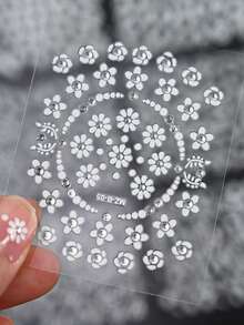 30 miếng dán móng tay hình hoa trắng 3D, hoa trắng đính đá, decal móng tay tự dính 3D, thiết kế nghệ thuật móng tay, hình dán hoa trang trí móng, 30 tờ, dụng cụ làm móng. - trắng - Xem 7
