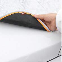 Magnetic Thickened Half Car Windshield Snow Cover, Frost Protector, Front Windshield Snow And Sun Shade - Silver - View 5