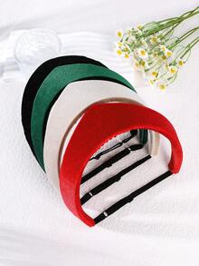 1件装欧洲英伦风女士复古皇冠天鹅绒发箍，适合婚礼、生日派对等场合，可调节发带，可作礼物 - 彩色 - 查看 4