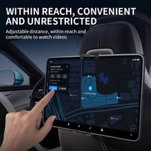 Car Back Seat Headrest Tablet Phone Holder, Compatible With 4.7-12.9 Inch Devices, Adjustable, Suitable For Road Trips - Multicolor - View 5