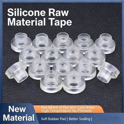 4pcs Universal Silicone Faucet Gasket, Plastic Hose Sealing Ring, Rubber Hose Plug With Locking Clamp, Household Pipe Waterproof Faucet Sealing Gasket