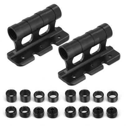 Bike Fork Mount, Set Of 2 Bicycle Fork Mount Truck Block, Car Roof Rack Carrier, Quick Release Thru Axle Fitments, 8 Removable Fittings