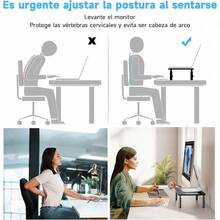 Soporte para Monitor y Laptop Ajustable para Escritorio 3 Alturas Metal Negro-147 - Negro998 - Ver 4