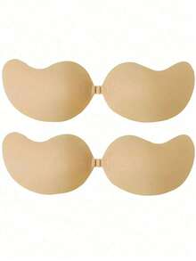 2/1 Pair Invisible Strapless Adhesive Bra: Sexy Silicone Breast Petals, Suitable For Camisole Dresses, Wedding Gowns. Enhances Cleavage And Provides Fuller Bust Appearance. Invisible Mango Cup Bra Inserts - Multicolor - View 19