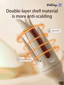 PinkSings 一键式自动卷发棒，28毫米卷筒，双向自动卷发，4种温度模式，负离子发生器，智能定时器和传感器，自动断电，最佳圣诞礼物 - 查看 8