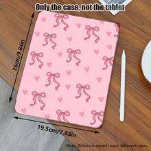 蝴蝶结单件翻盖桌面保护套，带笔槽、720°旋转支架、PU皮革材质，具备自动休眠/唤醒功能，兼容荣耀平板8/9/10、荣耀GT 11.5英寸/X7/X8A/X9/X8Pro/X9Pro/V9/V8 Pro、MatePad SE 11英寸/MatePad 11英寸（2023/2022款）/MatePad 11.5英寸（2026款）等机型。 - 彩色 - 查看 3