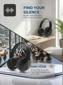 New Wireless Headphones, Over Ear Foldable Design, High-definition Call Quality, Extendable Headband, Suitable For Business And Universal Smartphone Use, High Fidelity, Deep Bass, Long Battery Life