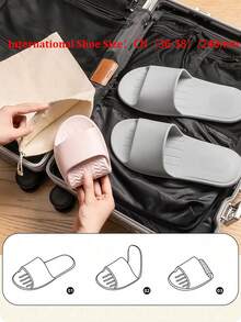 可折叠旅行拖鞋 - 便携防滑，适合海滩、商务旅行、酒店和淋浴间使用