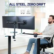 This Ergonomically Designed, Two-Arm Monitor Stand Is Suitable For Both Televisions And Computers And Accommodates Two LCD Monitors With Screen Diagonals From 13 To 27 Inches. It Is Tiltable And Swiveling On Both Sides, Height-Adjustable, And Made Of Steel. Three Screwdrivers Are Included.