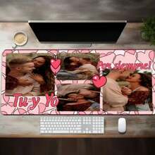 Customized Couple Four Photo Mouse Pad | Personalized Desktop Decoration With Anti Slip Rubber Sole And Durable Polyester Fabric, Suitable For Home, Office Or Gaming Scenes, Perfect Valentine's Day Gift - Multicolor - View 5