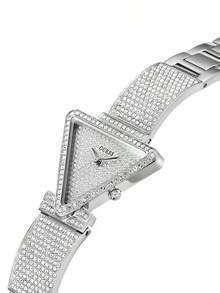 Guess Women's Triangle Dial Watch. Shiny Case, Showcasing Luxurious Ladies' Style. Suitable For Daily Wear GW0644L1 - Silver - View 9
