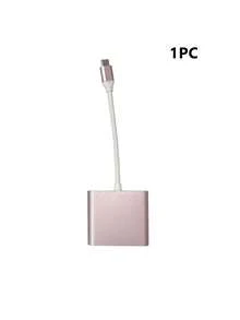 Aluminum Alloy Multi-Function 3-In-1 Expansion Hub | Type-C To HDMI Multimedia Video Expansion Dock USB3.0/HDMI/PD Splitter Hub Suitable For Type-C Laptops, Desktops, Tablets - Multicolor - View 8