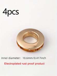 2/4个行李箱配件金属孔眼,DIY珠宝装饰肩带链条螺丝扣,空心扣,DIY钱包制作 - 彩色 - 查看 27