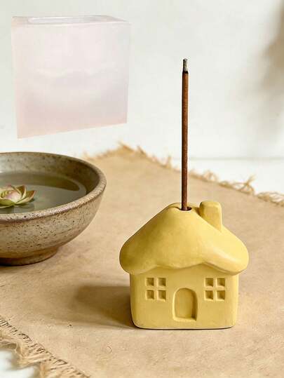 情人节暖心爱心小屋香炉硅胶模具 DIY家居主题香薰蜡烛石膏树脂手工皂模具手工礼物