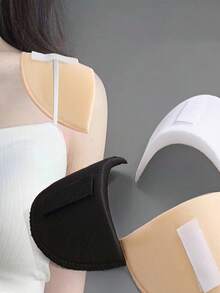 2/4片装男女通用肩垫，缓解肩带疼痛，矫正驼背，自粘式无缝肩垫，适用于多种服装款式，可用作安全带套、肩垫、家居用品、旅行用品、肩垫配件、家居装饰、个人护理产品