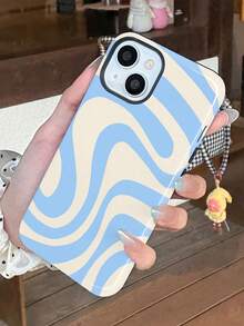 1个简约清新几何图案亮面二合一硬壳手机壳，适用于三星/11/12/13/14/15/16/17 Pro Max - 彩色 - 查看 3