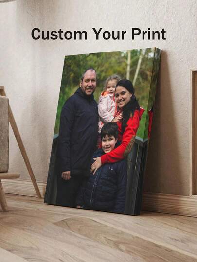 1pc Unique Personalized Canvas Print - Custom Artwork Print, Stunning Modern Decorative Wall Art, Canvas Wall Decor Customized With Your Cherished Photos. Fashionable Home Decor, Wall Decoration, Custom Wall Art, Personalized Gift, Canvas Art