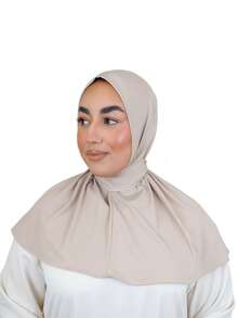 1顶时尚休闲优雅速戴头巾帽，经典简约风格，柔软透气的莫代尔面料，适合日常生活、节日、祈祷等场合。 - 多色 - 查看 5