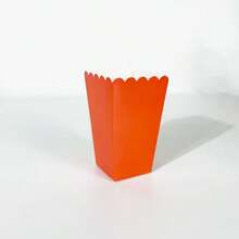 100/48/36/24/12 pièces/set 1 pièce Boîte en papier à pop-corn blanche, taille 2 x 4,5 x 3 pouces, convient pour la décoration de soirée de cinéma, Noël/Halloween - Orange - Voir 27