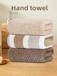 三件套浴巾/三件套毛巾，多种尺寸可选，70*140厘米/27.56*55.12英寸，35*75厘米/13.78*29.53英寸，三种简约时尚款式，速干，适用于浴室、水疗中心、酒店、健身房、游泳池，也是情人节礼物等的理想之选。 - 彩色 - 查看 15