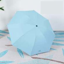 1pc Windproof Rainproof Umbrella - Water-Resistant Spring Polyester Fabric, Basic Minimalist Style, Durable Steel Frame, Plastic Handle, Automatic Sun Protection Personalized Umbrella - Multicolor - View 6