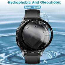 适用于华为 Watch GT 6 41mm/46mm 的 4 片装 3D 曲面屏幕保护膜，高清防刮花 - 4pcs - 查看 3